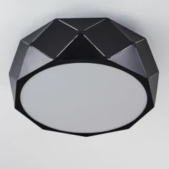 hofstein Plafonnier Shouver Noir, Blanc, 3 lumières