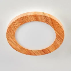 Luminaires Scandinaves-hofstein Plafonnier Siguna LED Couleur bois, 1 lumière