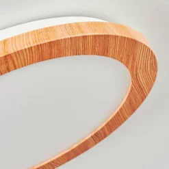 Luminaires Scandinaves-hofstein Plafonnier Siguna LED Couleur bois, 1 lumière