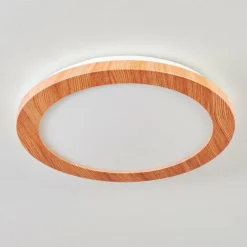 Luminaires Scandinaves-hofstein Plafonnier Siguna LED Couleur bois, 1 lumière