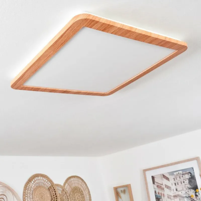 Lampes En Bois-hofstein Plafonnier Siguna LED Couleur bois, 1 lumière