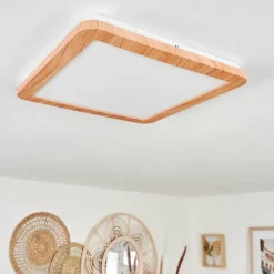 Lampes En Bois-hofstein Plafonnier Siguna LED Couleur bois, 1 lumière