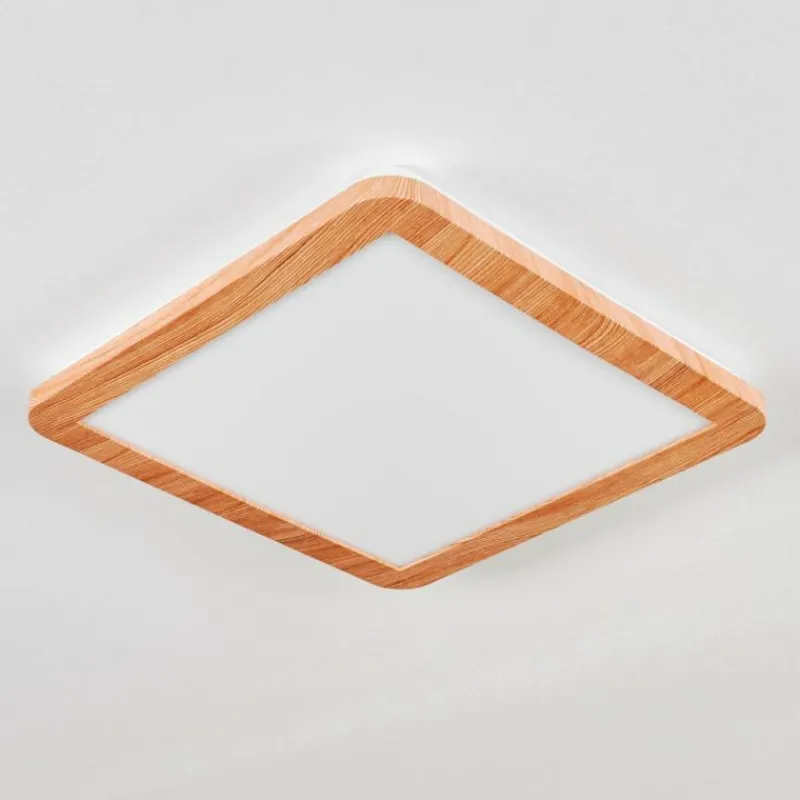 Lampes En Bois-hofstein Plafonnier Siguna LED Couleur bois, 1 lumière