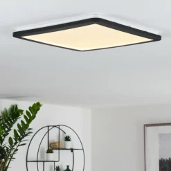 hofstein Plafonnier Siguna LED Noir, Blanc, 1 lumière