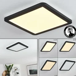 hofstein Plafonnier Siguna LED Noir, Blanc, 1 lumière