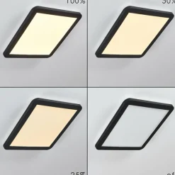 hofstein Plafonnier Siguna LED Noir, Blanc, 1 lumière