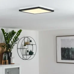 hofstein Plafonnier Siguna LED Noir, Blanc, 1 lumière
