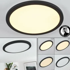 hofstein Plafonnier Siguna LED Noir, Blanc, 1 lumière