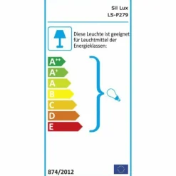 Sil Lux Plafonnier Baltimora Acier inoxydable, Blanc, 2 lumières