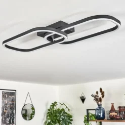 hofstein Plafonnier Silla LED Noir, 1 lumière