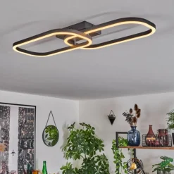 hofstein Plafonnier Silla LED Noir, 1 lumière