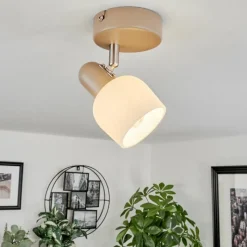 hofstein Plafonnier Sivol Nickel mat, Sable, 1 lumière