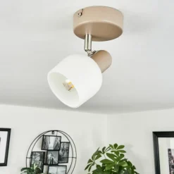 hofstein Plafonnier Sivol Nickel mat, Sable, 1 lumière