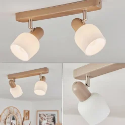 hofstein Plafonnier Sivol Nickel mat, Sable, 2 lumières