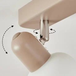 hofstein Plafonnier Sivol Nickel mat, Sable, 2 lumières