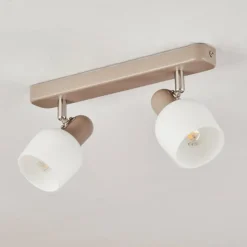 hofstein Plafonnier Sivol Nickel mat, Sable, 2 lumières