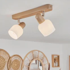 hofstein Plafonnier Sivol Nickel mat, Sable, 2 lumières