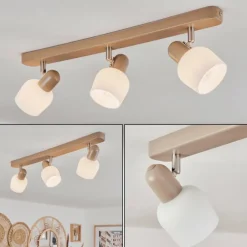 Luminaires Scandinaves-hofstein Plafonnier Sivol Nickel mat, Sable, 3 lumières