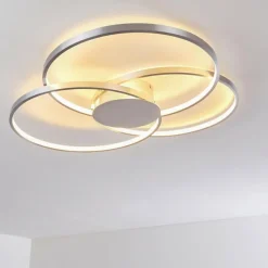 hofstein Plafonnier Skanes LED Nickel mat, 1 lumière* Éclairage Led