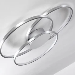 hofstein Plafonnier Skanes LED Nickel mat, 1 lumière* Éclairage Led