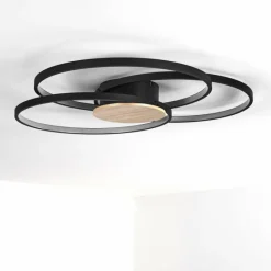 hofstein Plafonnier Skanes LED Noir, 1 lumière