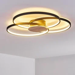 hofstein Plafonnier Skanes LED Noir, 1 lumière