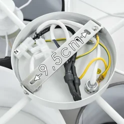 Lampes En Tissu-hofstein Plafonnier Skelbaek Blanc, 4 lumières