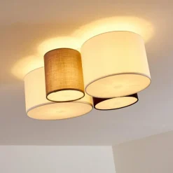 Lampes En Tissu-hofstein Plafonnier Skelbaek Blanc, 4 lumières