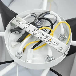 Lampes En Tissu-hofstein Plafonnier Skelbaek Blanc, 5 lumières