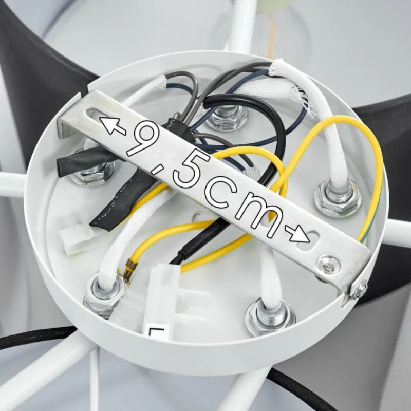 Lampes En Tissu-hofstein Plafonnier Skelbaek Blanc, 5 lumières