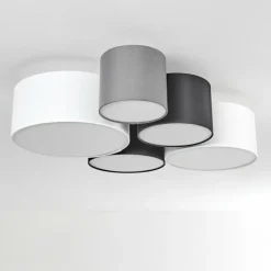 Lampes En Tissu-hofstein Plafonnier Skelbaek Blanc, 5 lumières