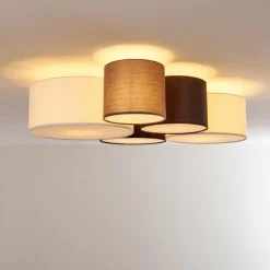 Lampes En Tissu-hofstein Plafonnier Skelbaek Blanc, 5 lumières