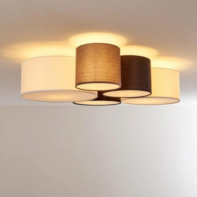 Lampes En Tissu-hofstein Plafonnier Skelbaek Blanc, 5 lumières
