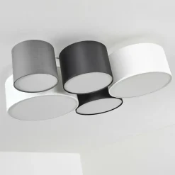Lampes En Tissu-hofstein Plafonnier Skelbaek Blanc, 5 lumières