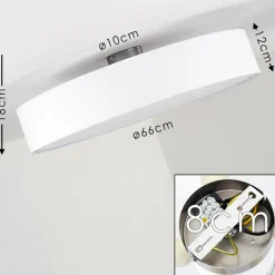 Lampes En Tissu-hofstein Plafonnier Skelbaek Nickel mat, 5 lumières