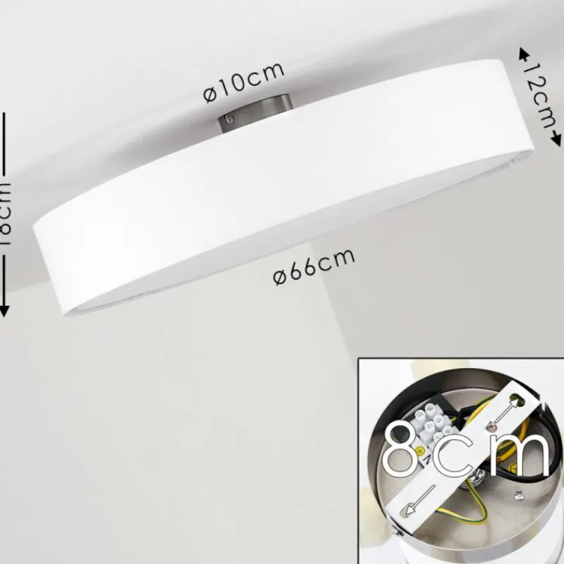 Lampes En Tissu-hofstein Plafonnier Skelbaek Nickel mat, 5 lumières