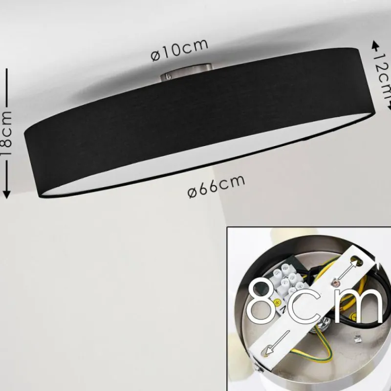 Lampes En Tissu-hofstein Plafonnier Skelbaek Nickel mat, 5 lumières