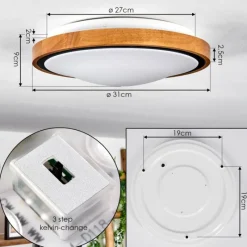 hofstein Plafonnier Sobredo LED Écru, Noir, Blanc, 1 lumière