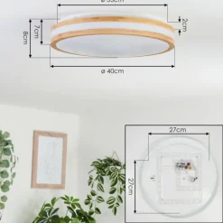 Luminaires Scandinaves-hofstein Plafonnier Sofo LED Blanc, 1 lumière, Télécommandes