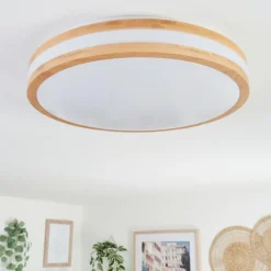 Luminaires Scandinaves-hofstein Plafonnier Sofo LED Blanc, 1 lumière, Télécommandes