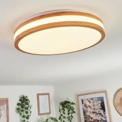 Luminaires Scandinaves-hofstein Plafonnier Sofo LED Blanc, 1 lumière, Télécommandes