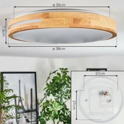 Luminaires Scandinaves-hofstein Plafonnier Sofo LED Blanc, 1 lumière, Télécommandes