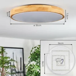 Luminaires Scandinaves-hofstein Plafonnier Sofo LED Blanc, 1 lumière, Télécommandes