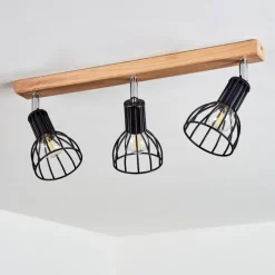 Luminaires Scandinaves-hofstein Plafonnier Sognefest Brun, Chrome, 3 lumières