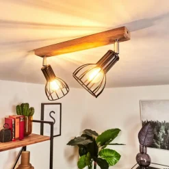 Luminaires Scandinaves-hofstein Plafonnier Sognefest Brun, Chrome, 2 lumières