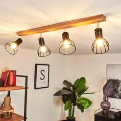 Luminaires Scandinaves-hofstein Plafonnier Sognefest Brun, Chrome, 4 lumières