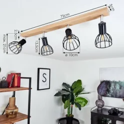 Luminaires Scandinaves-hofstein Plafonnier Sognefest Brun, Chrome, 4 lumières