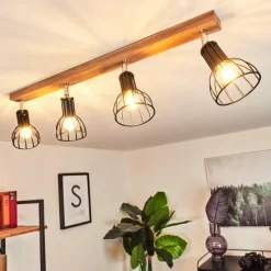 Luminaires Scandinaves-hofstein Plafonnier Sognefest Brun, Chrome, 4 lumières