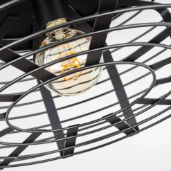 Lampes Vintages & Rétros-hofstein Plafonnier Sooke Noir, 1 lumière