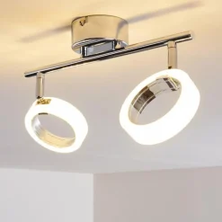 hofstein Plafonnier Soppana LED Chrome, 2 lumières